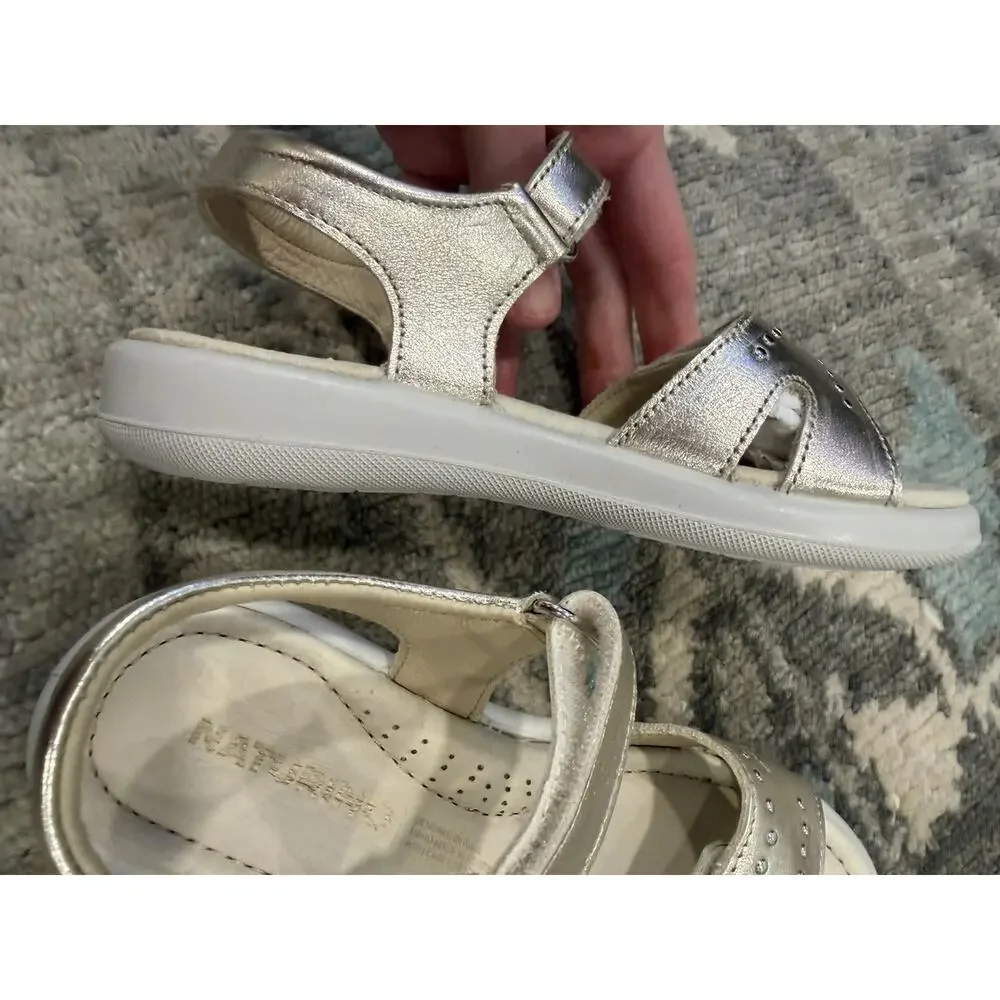 Naturino Kids' Saphia Sandal Gold Girls Sz 30 US Sz 13 NEW $90